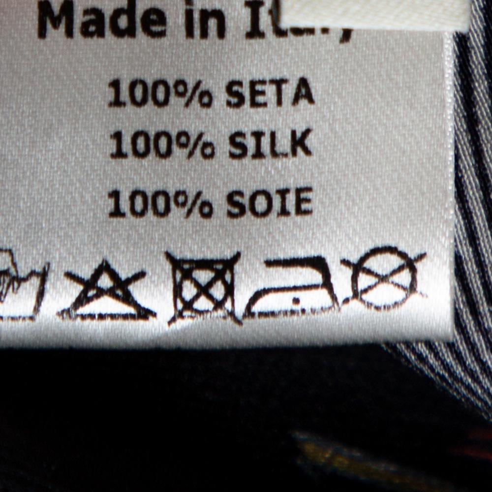 Fendi Black Orchid Print Silk Oversized Maxi Kaftan S In Good Condition In Dubai, Al Qouz 2