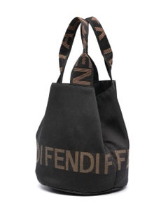 Fendi Black Ottoman Bucket Handbag