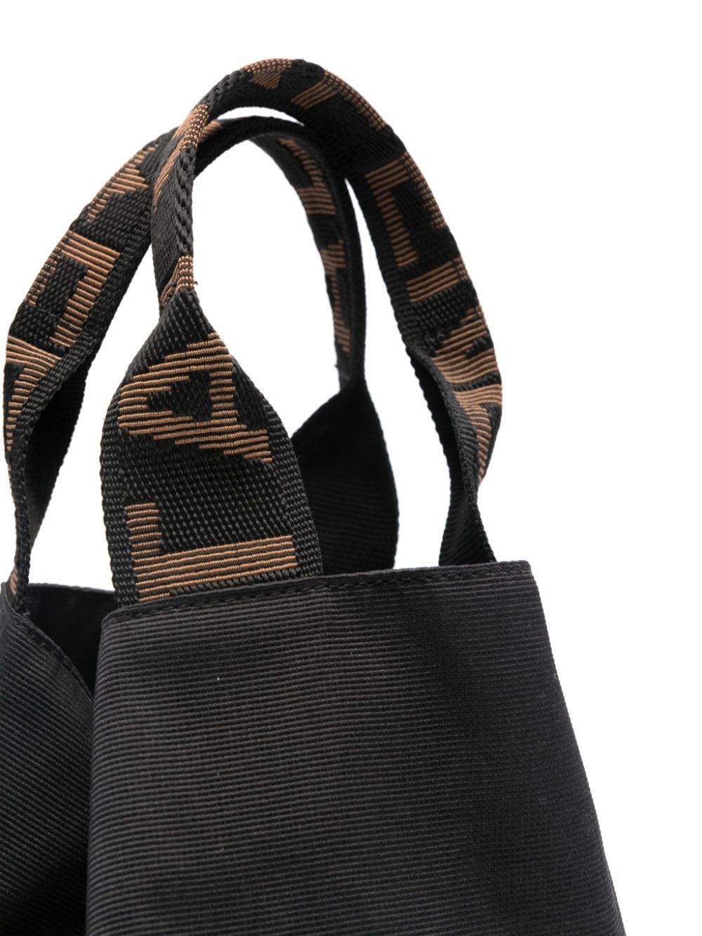 Women's Fendi Black Ottoman Bucket Handbag For Sale