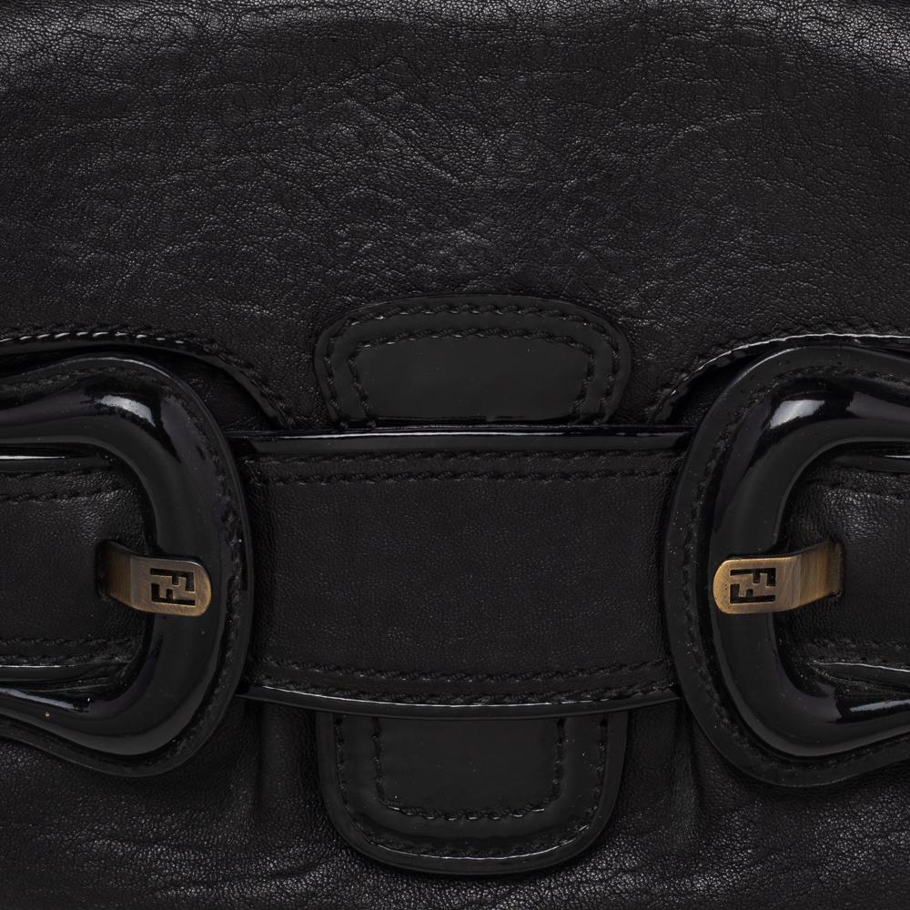 Fendi Black Patent And Leather B Bis Shoulder Bag 7
