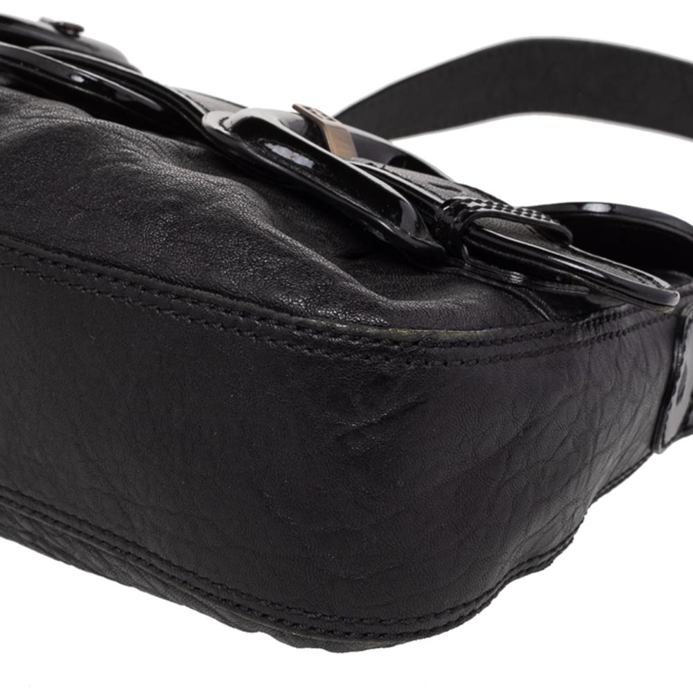 Fendi Black Patent And Leather B Bis Shoulder Bag 2