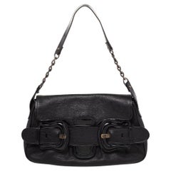 Fendi Black Patent And Leather B Bis Shoulder Bag