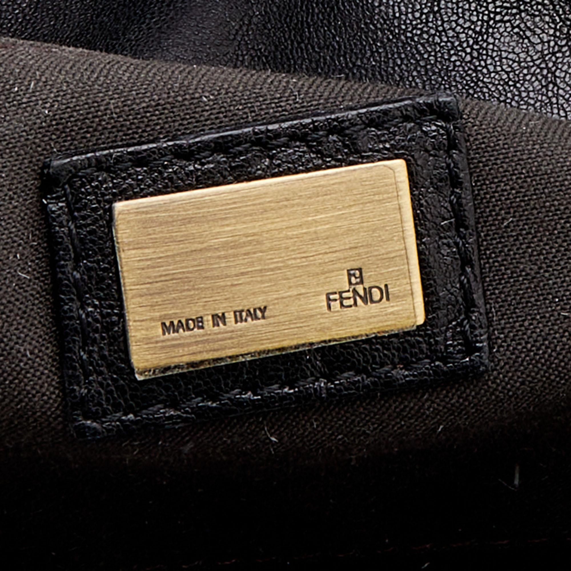 Fendi Black Patent And Leather B Shoulder Bag 2