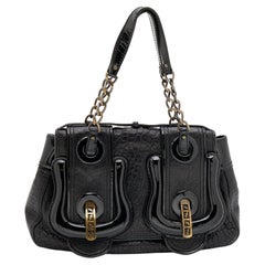 Fendi Black Patent And Leather B Shoulder Bag