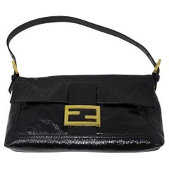 Fendi Black Patent Baguette