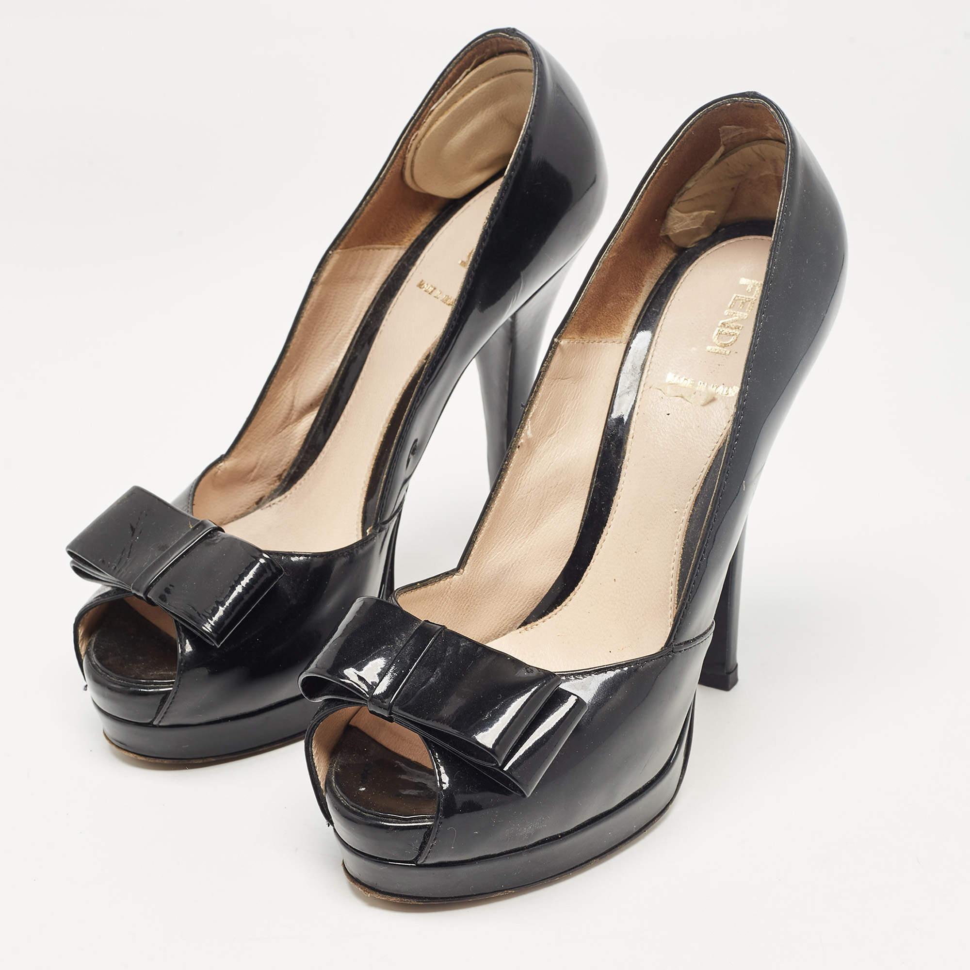 Make a chic style statement with these designer pumps. They showcase sturdy heels and durable soles perfect for your fashionable outings