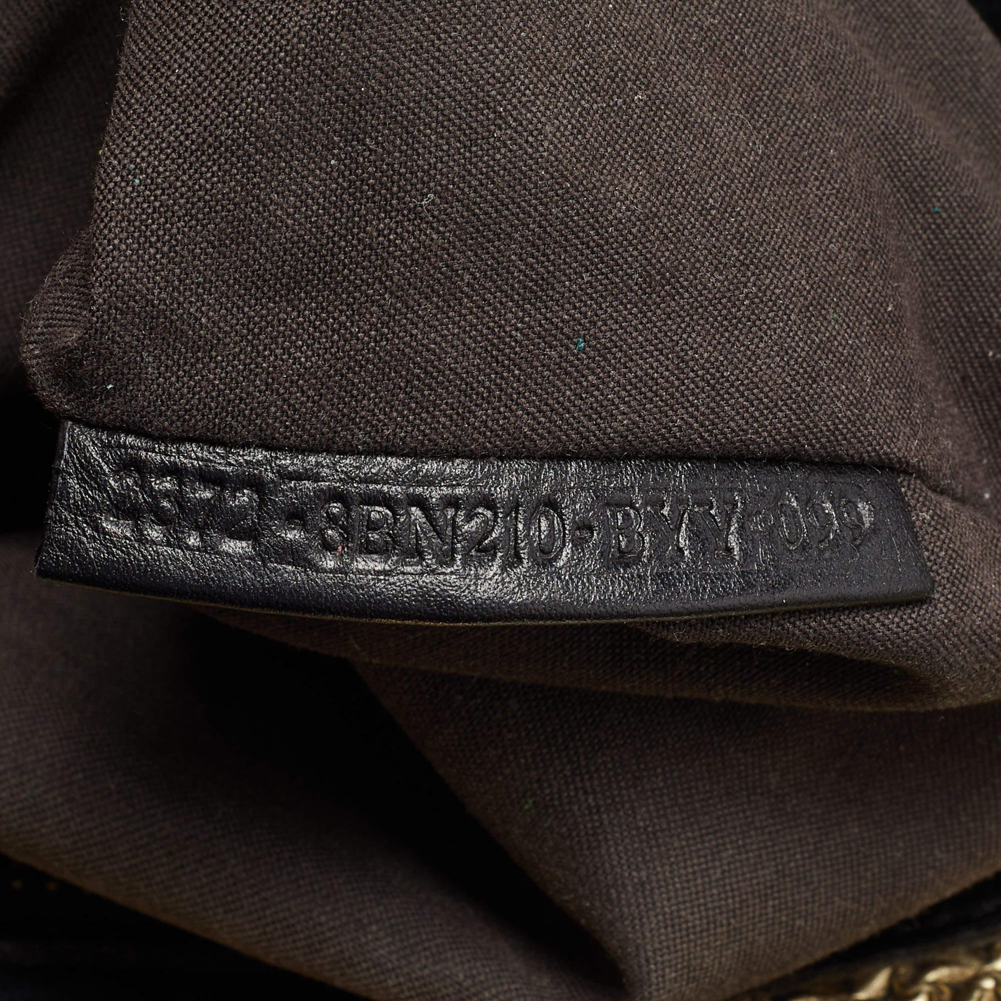 Fendi Black Patent Leather Large Peekaboo Top Handle Bag 7