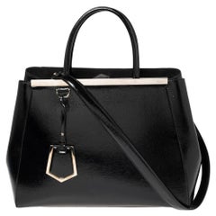 Fendi Black Patent Leather Medium 2jours Tote