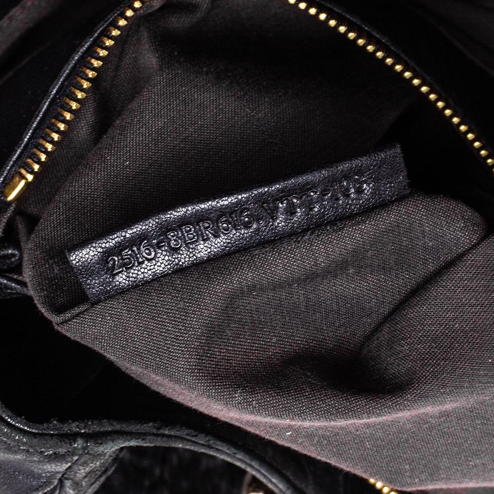 Fendi Black Pebbled Leather Large Mia Shoulder Bag 7