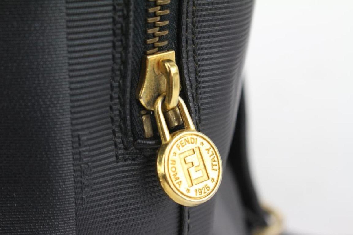 Fendi Black Pequin Stripe Mini Backpack 101ff23 6