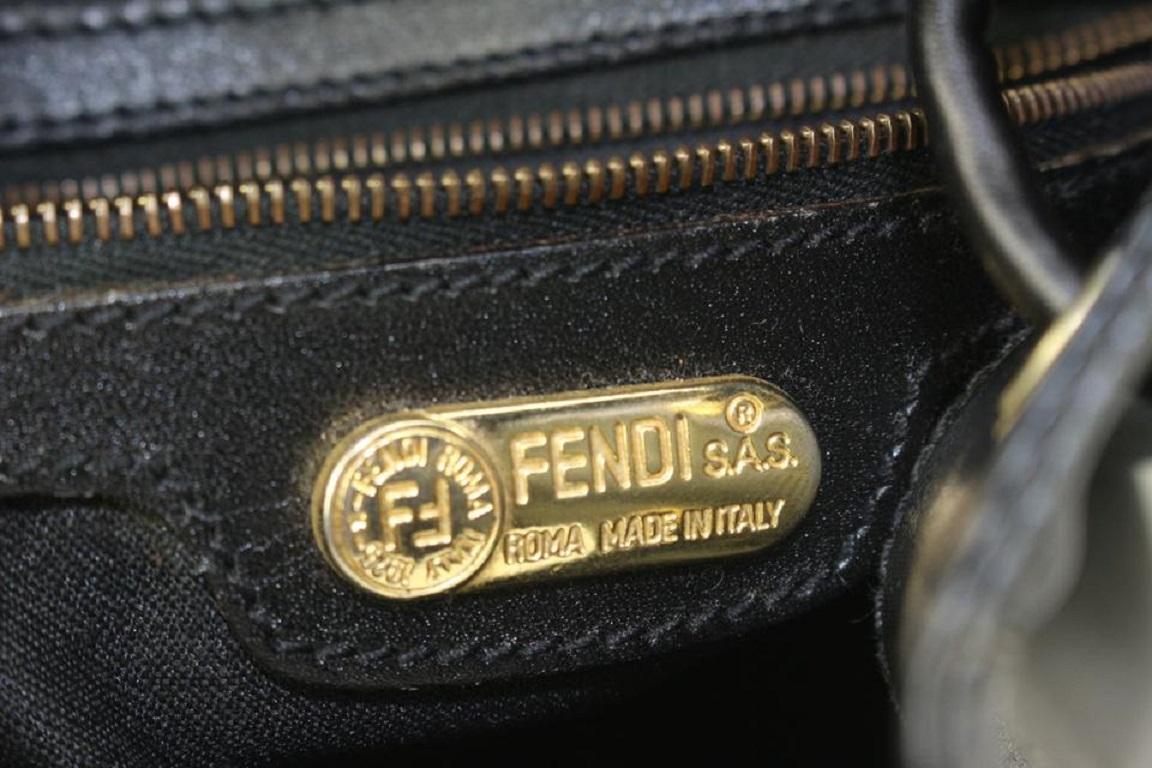 Fendi Black Pequin Stripe Mini Backpack 101ff23 1