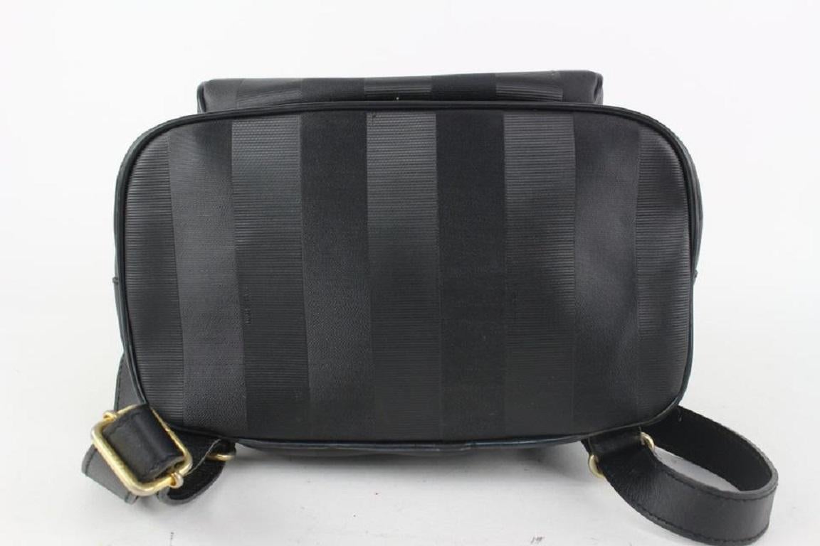 Fendi Black Pequin Stripe Mini Backpack 101ff23 4