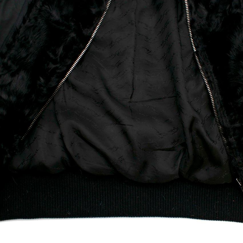 Fendi Black Puffer Jacket w/ Goat Fur Trim - Size US 4 2