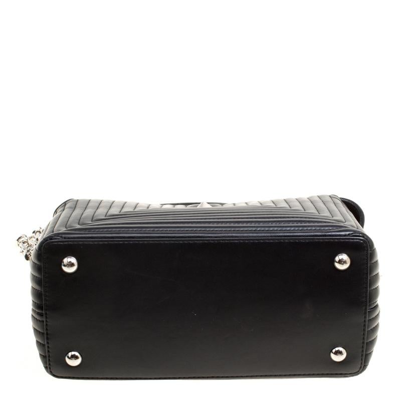 Fendi Black Quilted Leather Dotcom Click Shoulder Bag 6