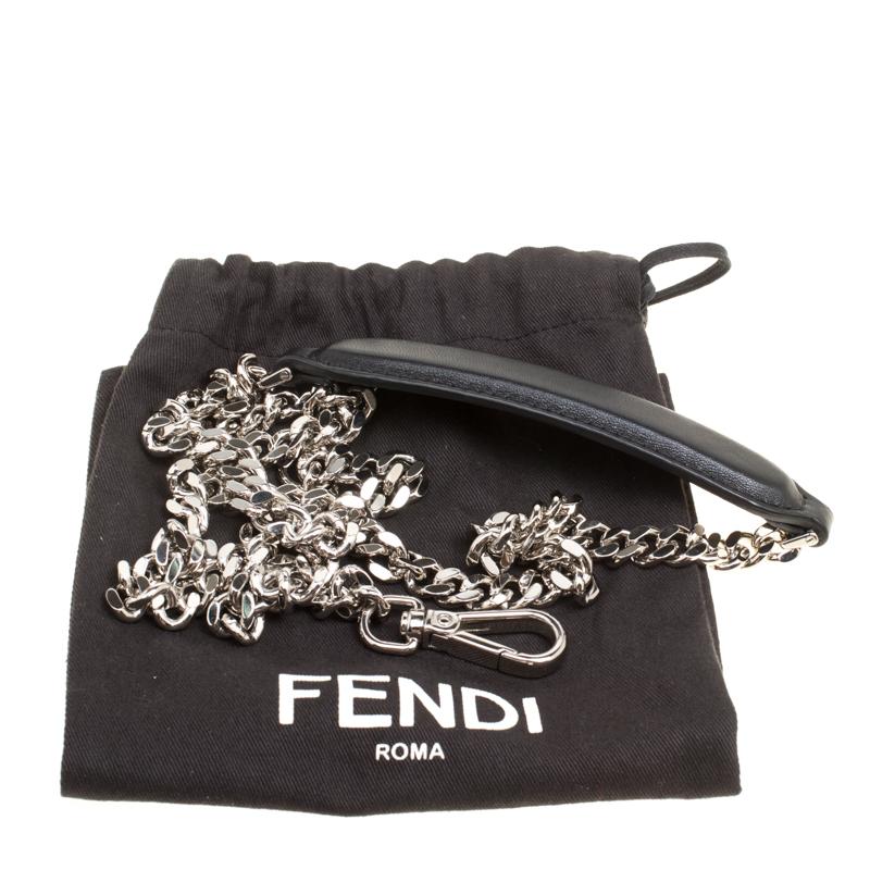 Women's Fendi Black Quilted Leather Dotcom Click Shoulder Bag