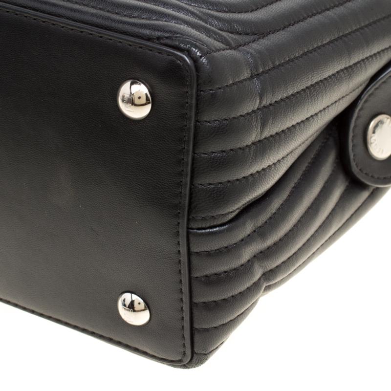 Fendi Black Quilted Leather Dotcom Click Shoulder Bag 4