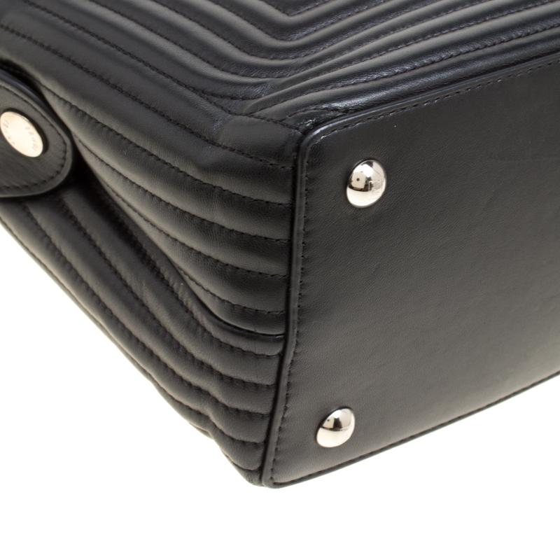 Fendi Black Quilted Leather Dotcom Click Shoulder Bag 5