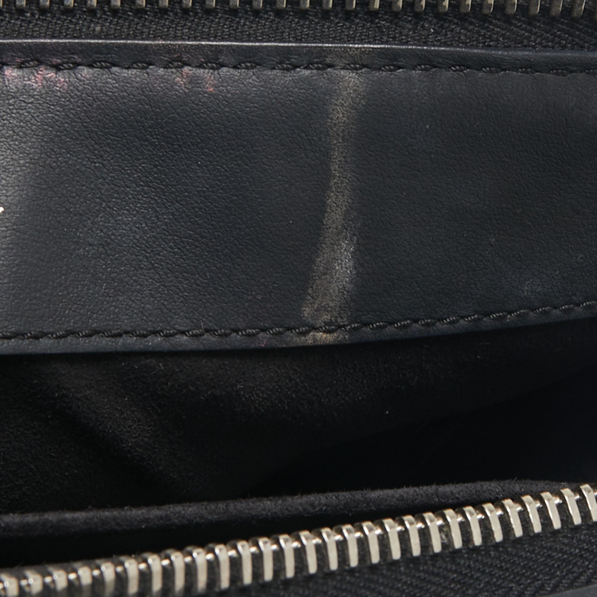Fendi Black Quilted Leather Whipstitch Dotcom Medium Shoulder Bag 6