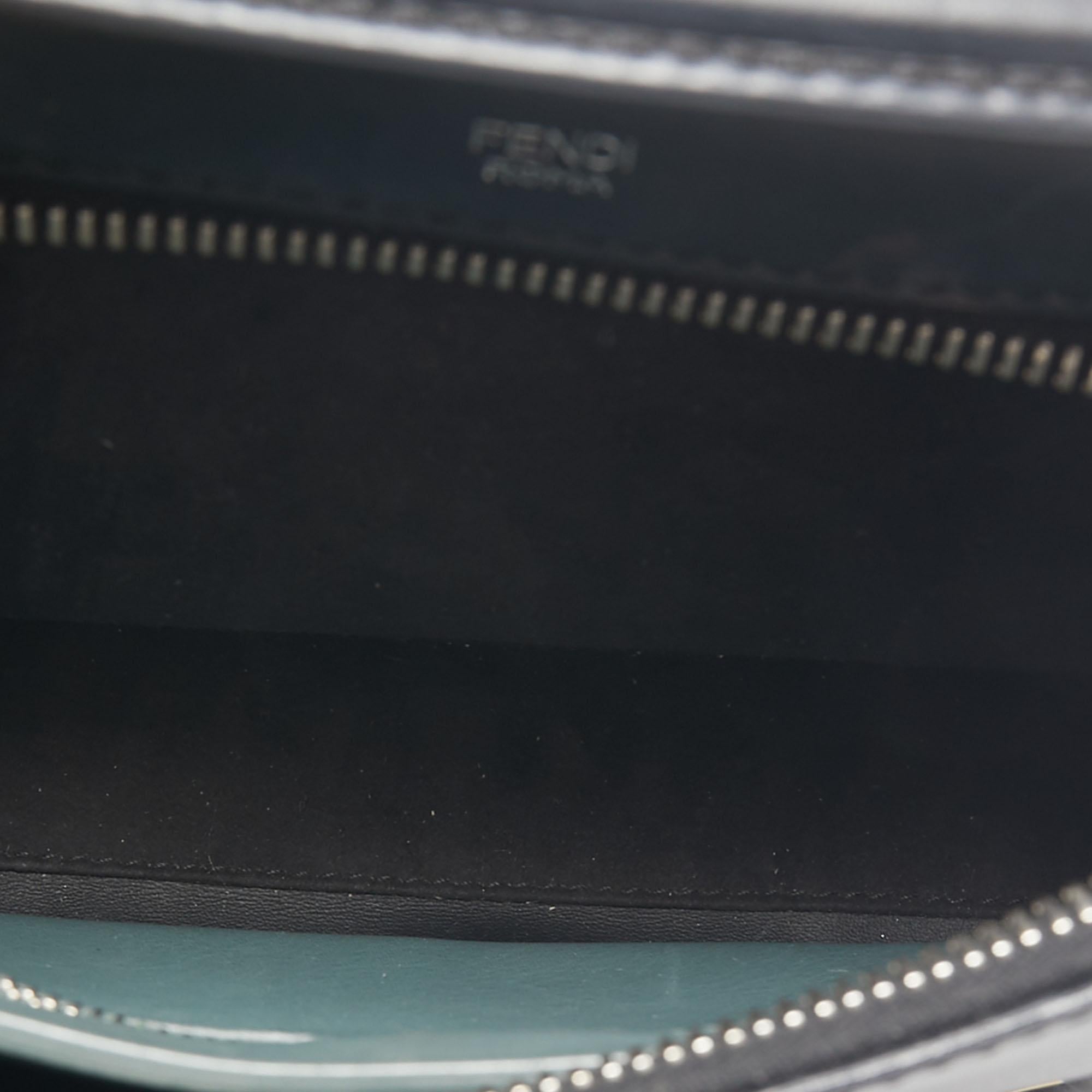 Fendi Black Quilted Leather Whipstitch Dotcom Medium Shoulder Bag 8