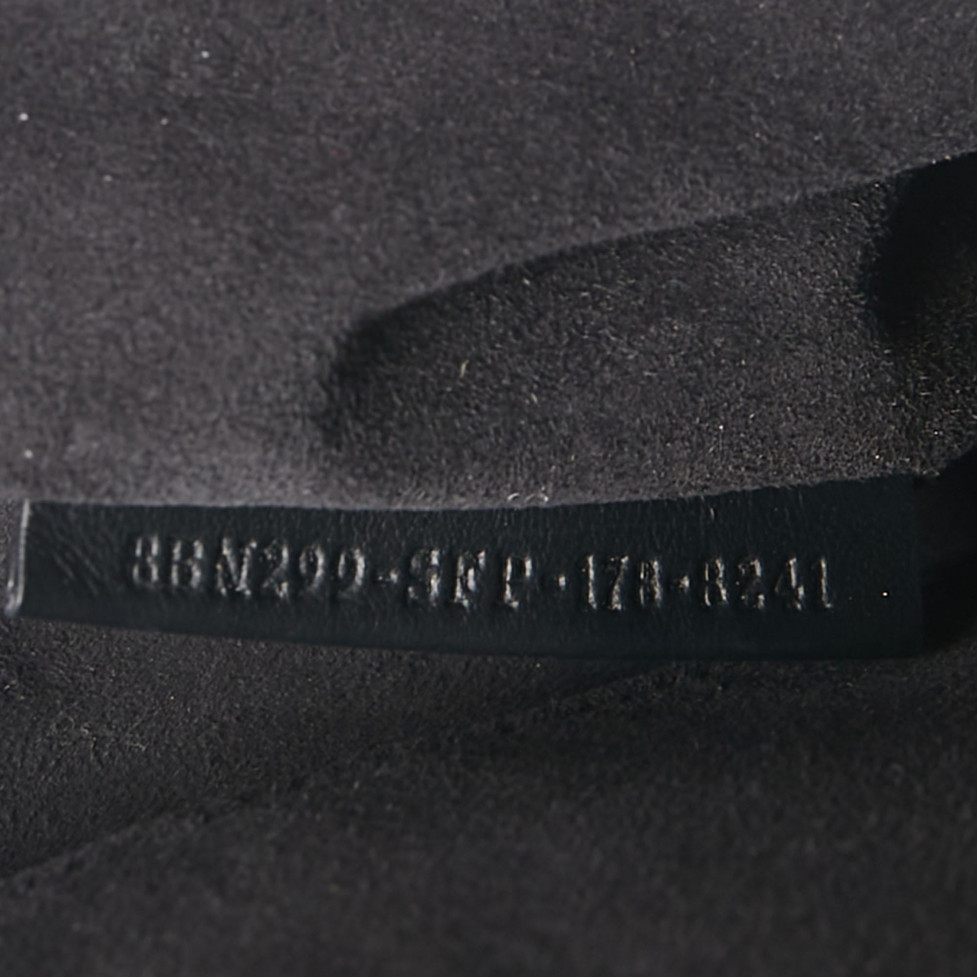 Fendi Black Quilted Leather Whipstitch Dotcom Medium Shoulder Bag 5