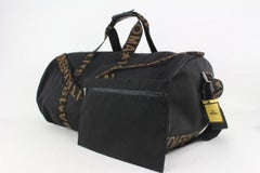 Fendi Schwarz Roma Star Italy 5 Boston Duffle Bag mit Riemenbeutel 228ff716