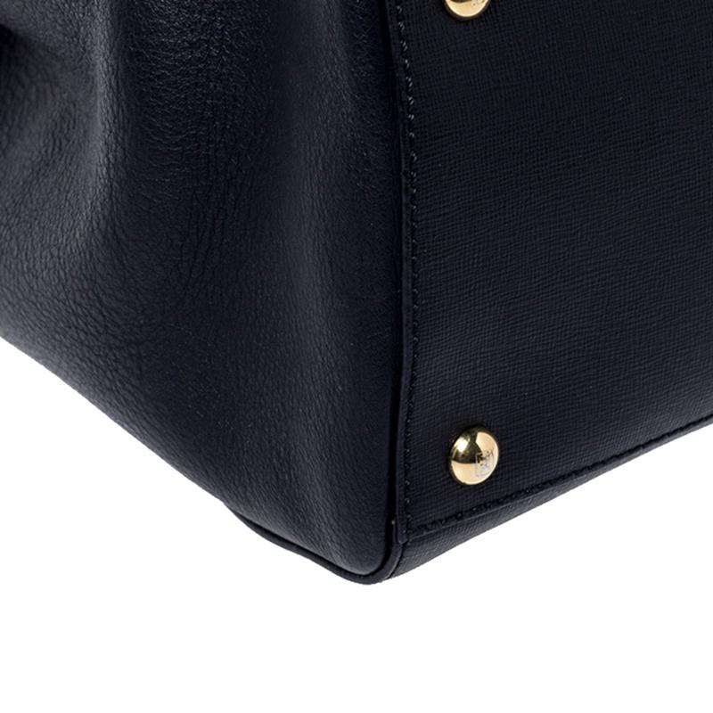 Fendi Black Saffiano Leather Large Petite 2Jours Tote 6