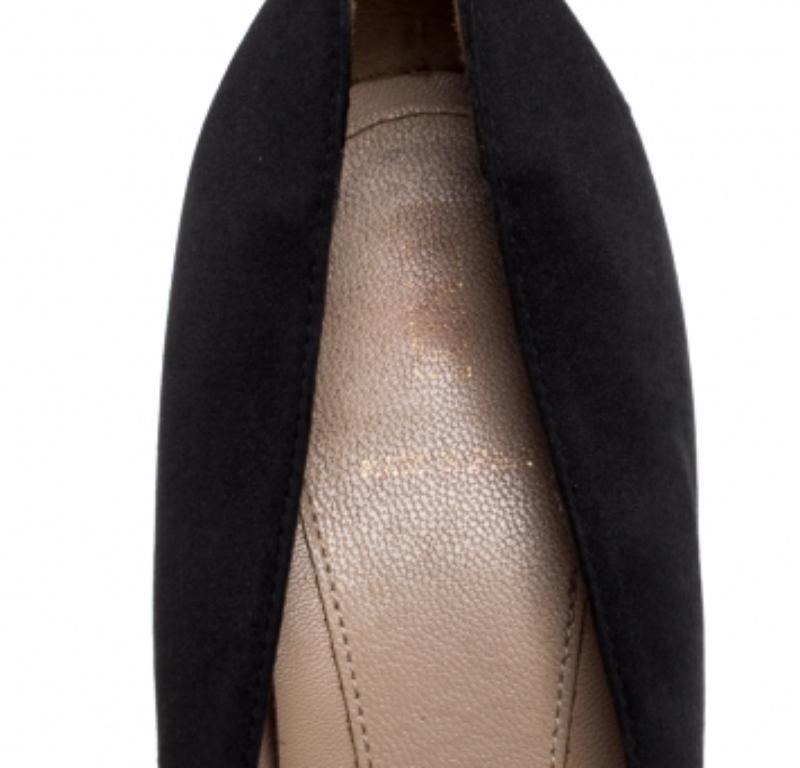 Fendi - Escarpins à talons compensés en satin noir - Taille 40 Pour femmes en vente