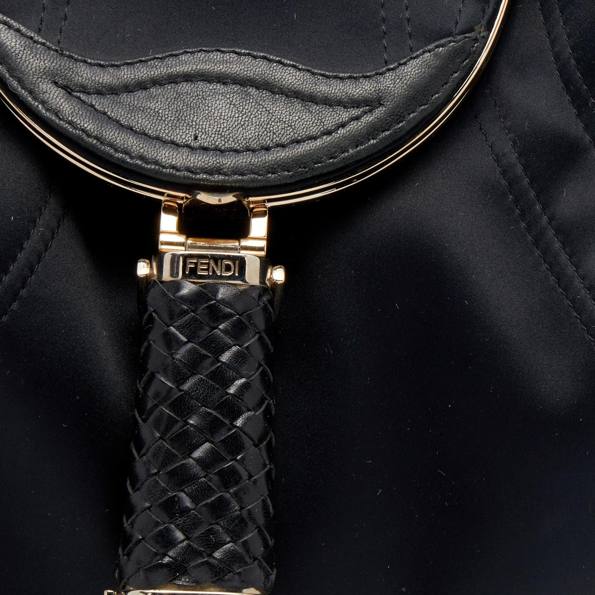 Fendi Black Satin Spy Hobo 2