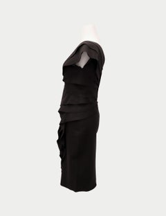 Fendi Black Sculptural Ruffle Cocktail Dress - EU 36