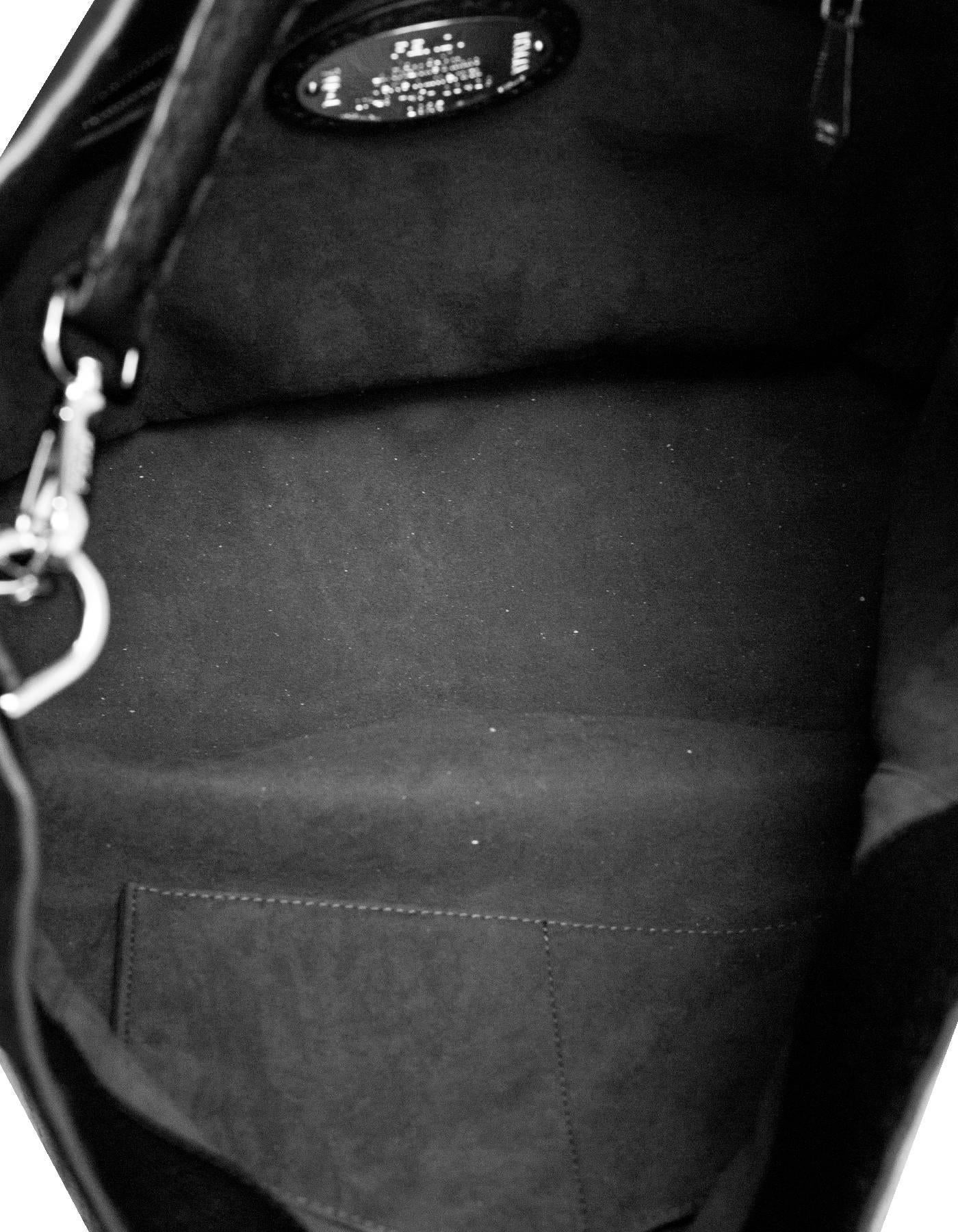 Fendi Black Selleria Leather Anna Hobo Bag  3