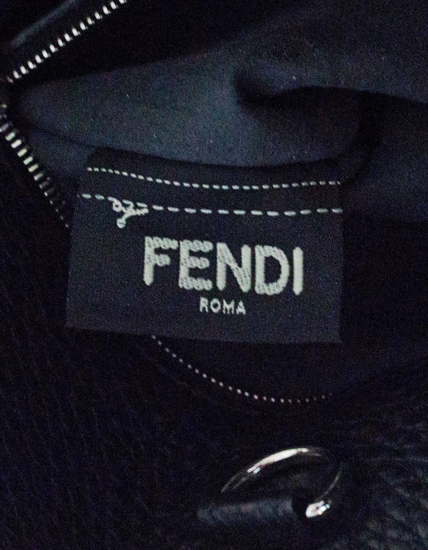 Fendi Black Selleria Leather Anna Hobo Bag  5