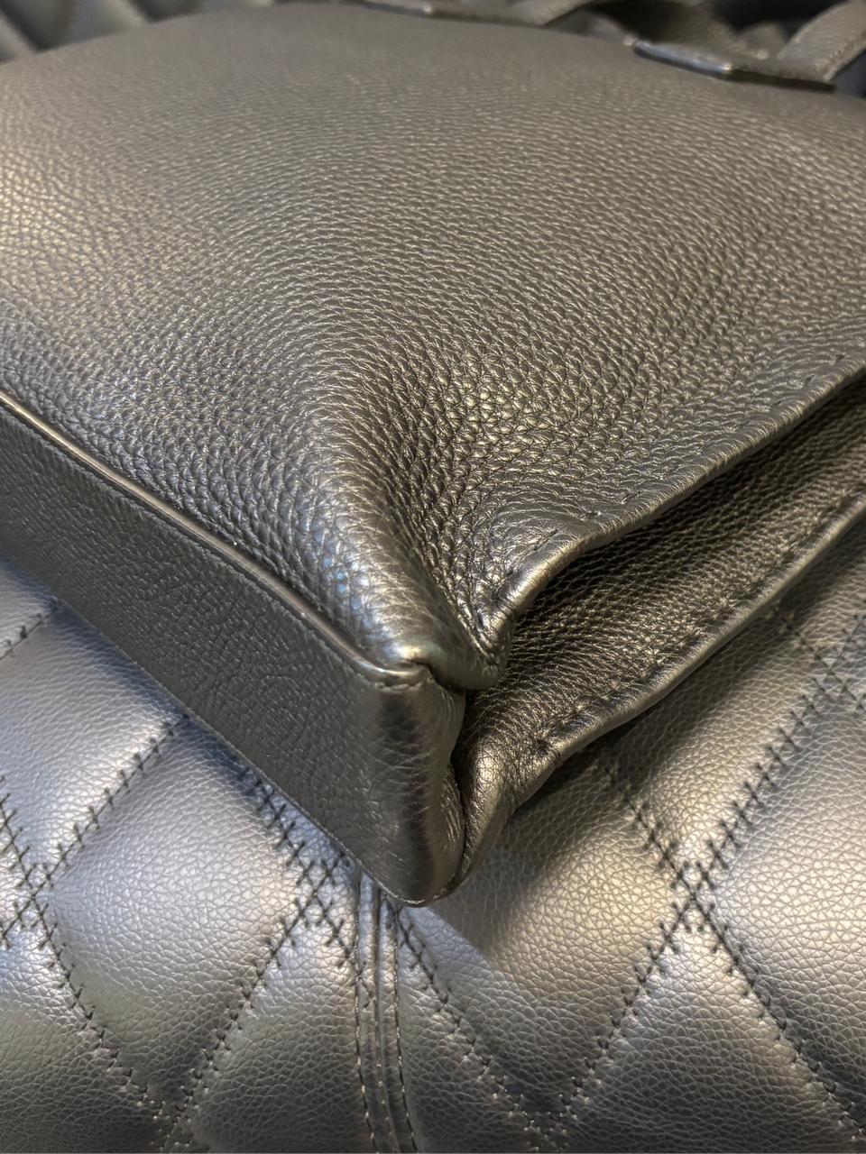 Fendi Black Selleria Leather Briefcase Tote en vente 8