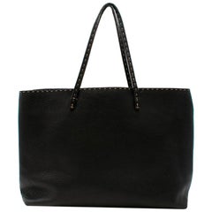 Fendi Black Selleria Leather Tote Bag 39.5cm