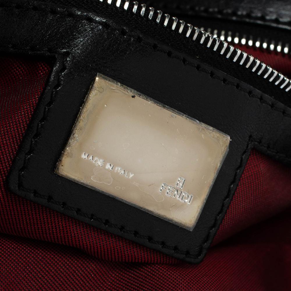 Fendi Black Shearling and Leather Mama Baguette Bag 2