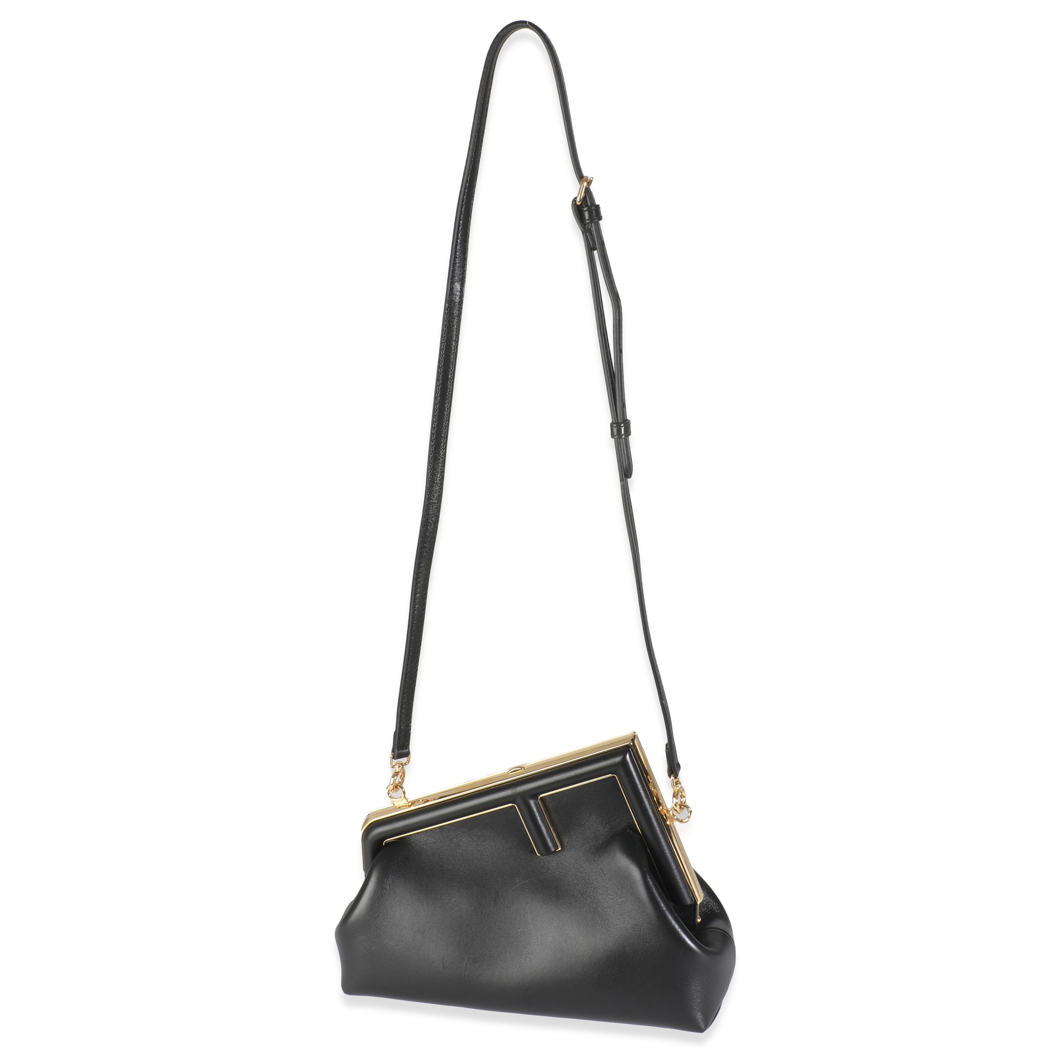 Fendi Black Shiny Nappa Medium Fendi First For Sale 2