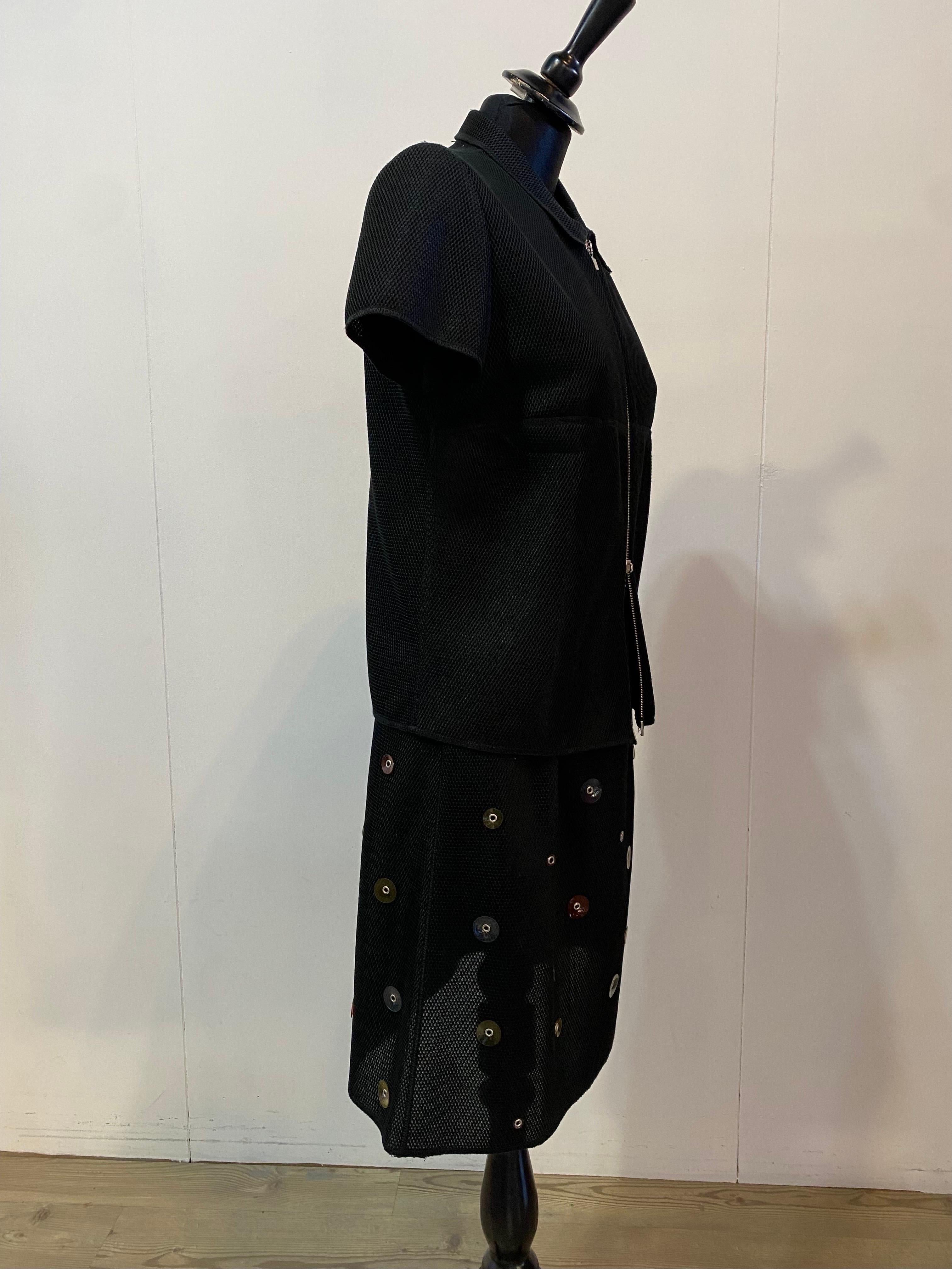 Women's or Men's Fendi Black shirt plus skirt Vintage Set