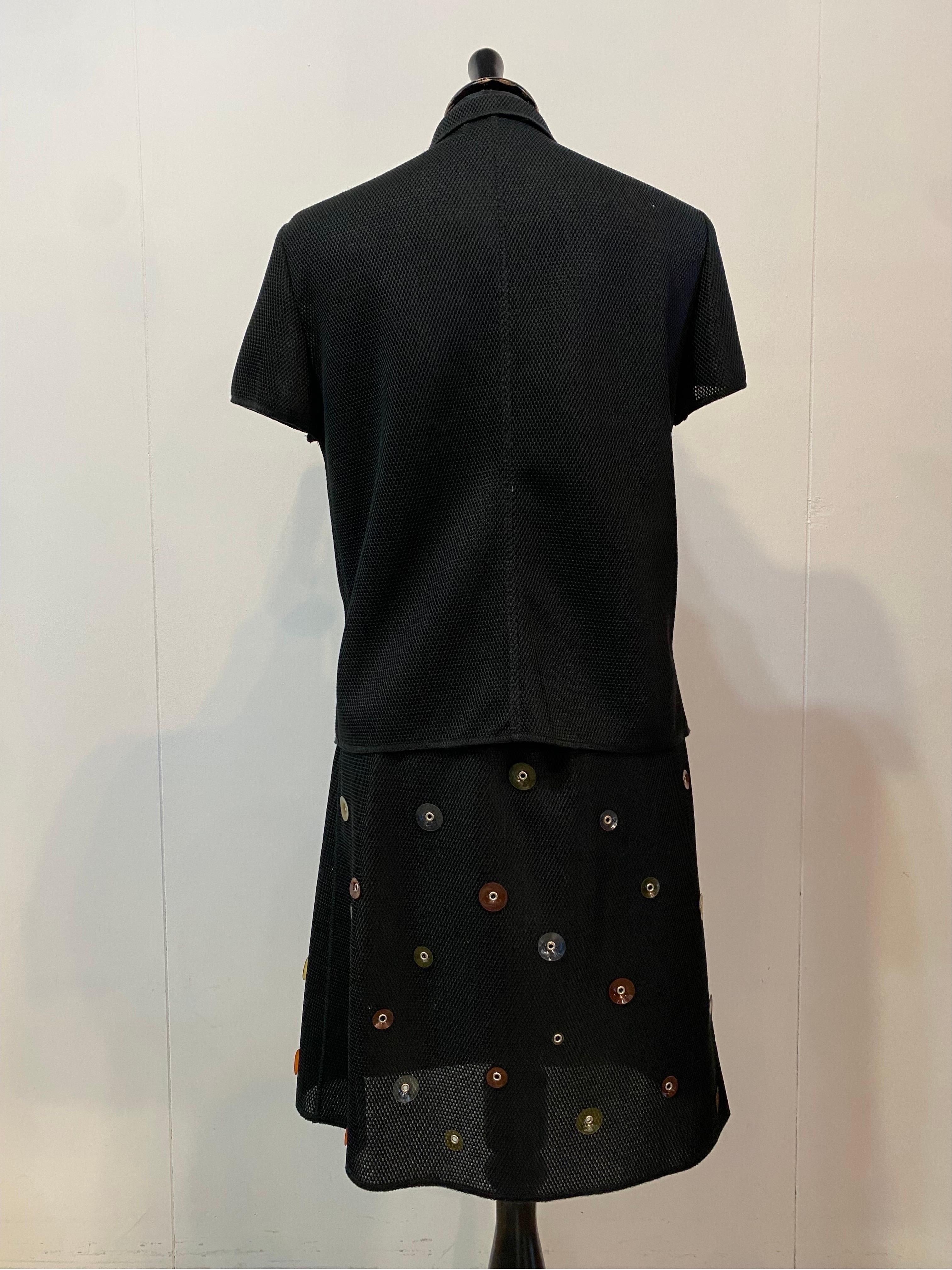 Fendi Black shirt plus skirt Vintage Set 1