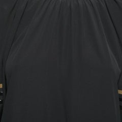Fendi Black Silk Balloon Sleeve Top S