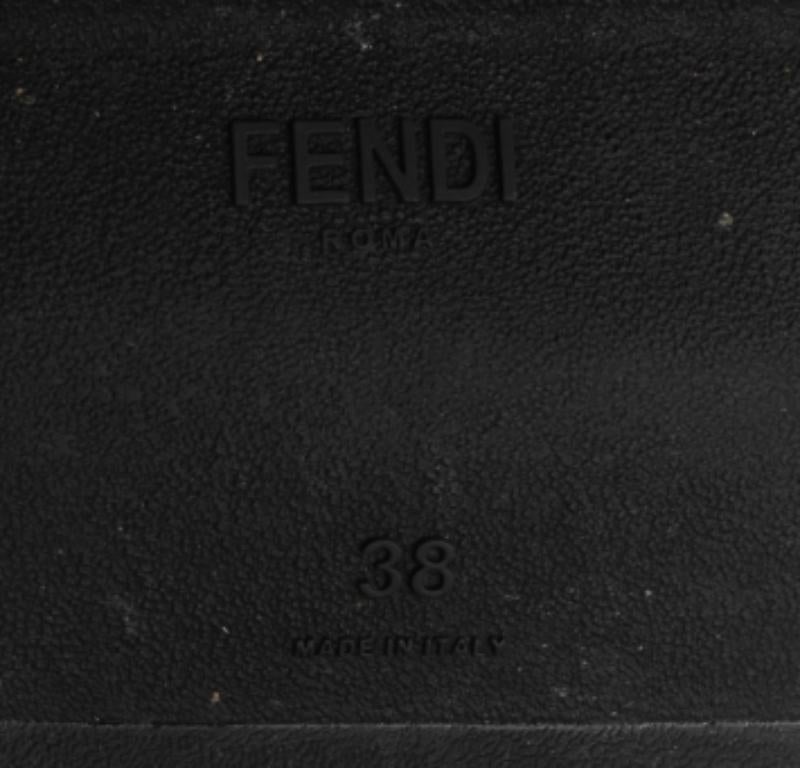Fendi Black/Silver Glitter Knit Fabric High-Top Sock Sneakers Size 38 For Sale 5