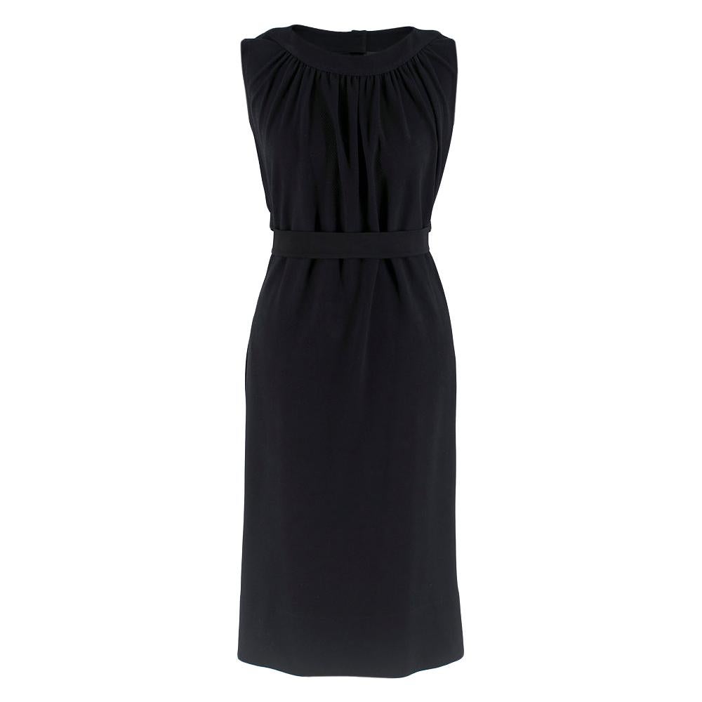 Fendi Black Sleeveless Draped Back Dress - Estimated Size XS at 1stDibs