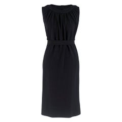 Fendi Black Sleeveless Draped Back Dress - Estimated Size XS