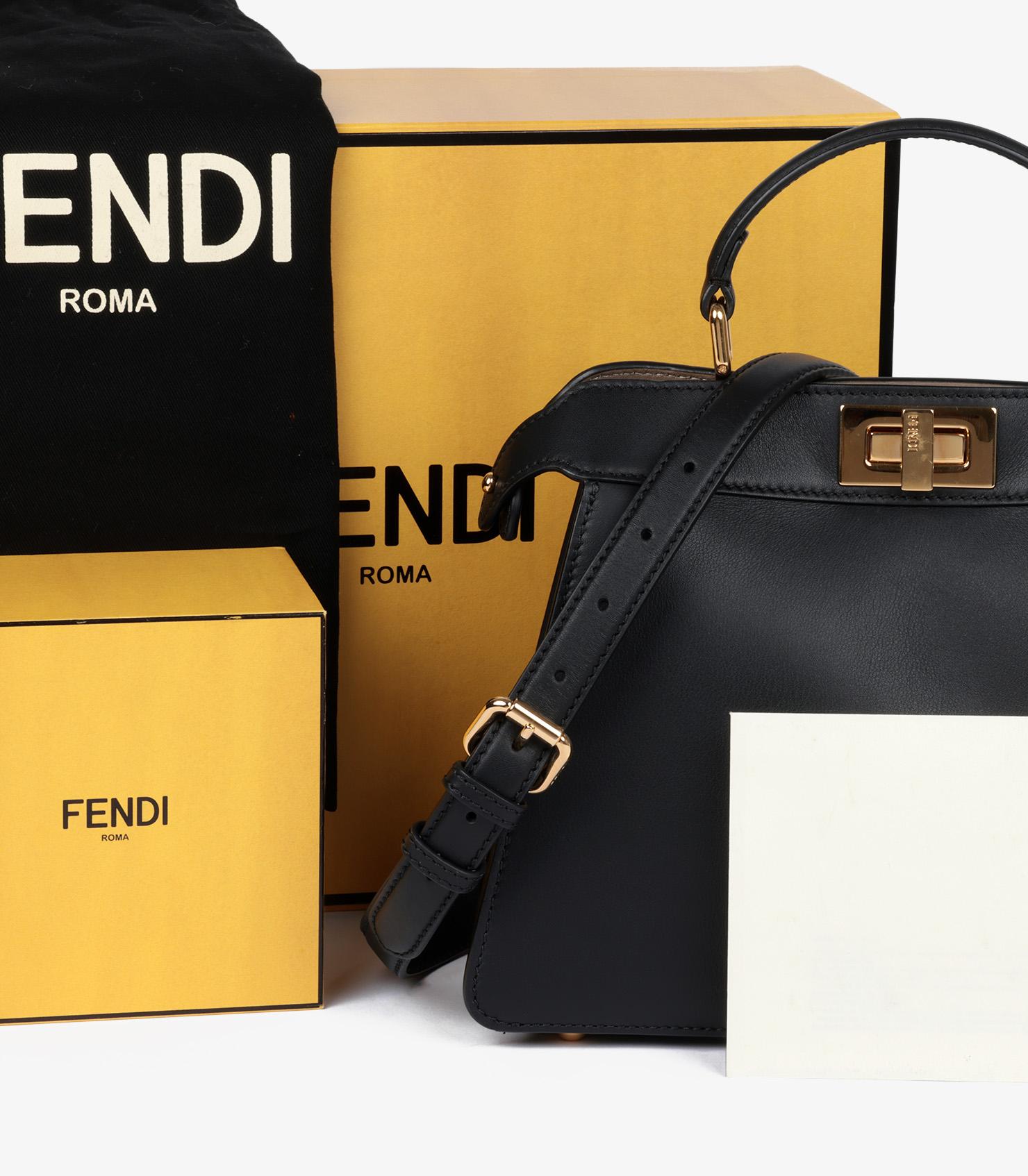 Women's Fendi Black Smooth Calfskin Leather Small ISeeU Peekaboo For Sale