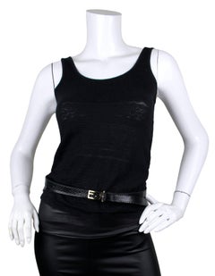 Fendi Black Snake Print Thin Baguette Double Wrap Belt sz 75/ 30"