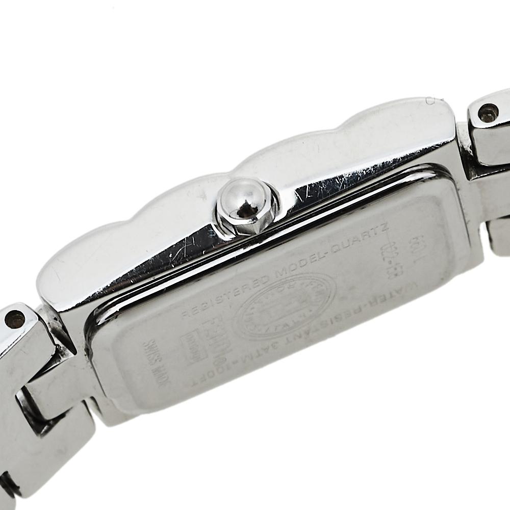 Contemporary Fendi Black Stainless Steel 660L Quartz Women's Wristwatch 14 mm