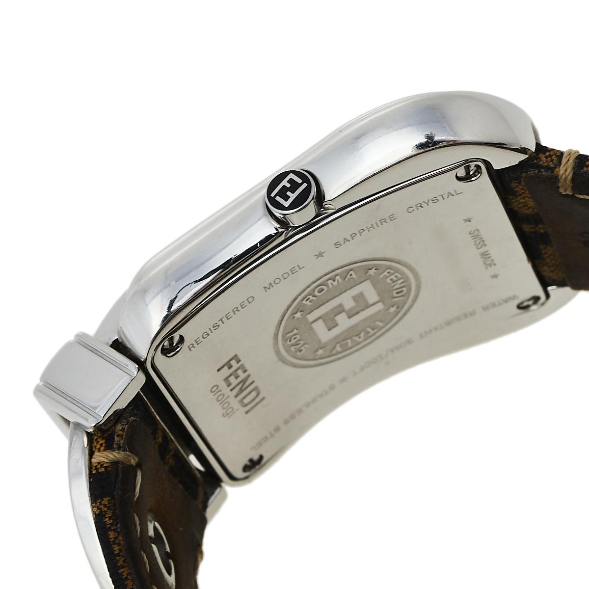 Contemporary Fendi Black Stainless Steel B.Fendi 3800G Women's Wristwatch 33 mm