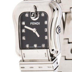 Fendi Black Stainless Steel B.Fendi 3800L Women's Wristwatch 23MM