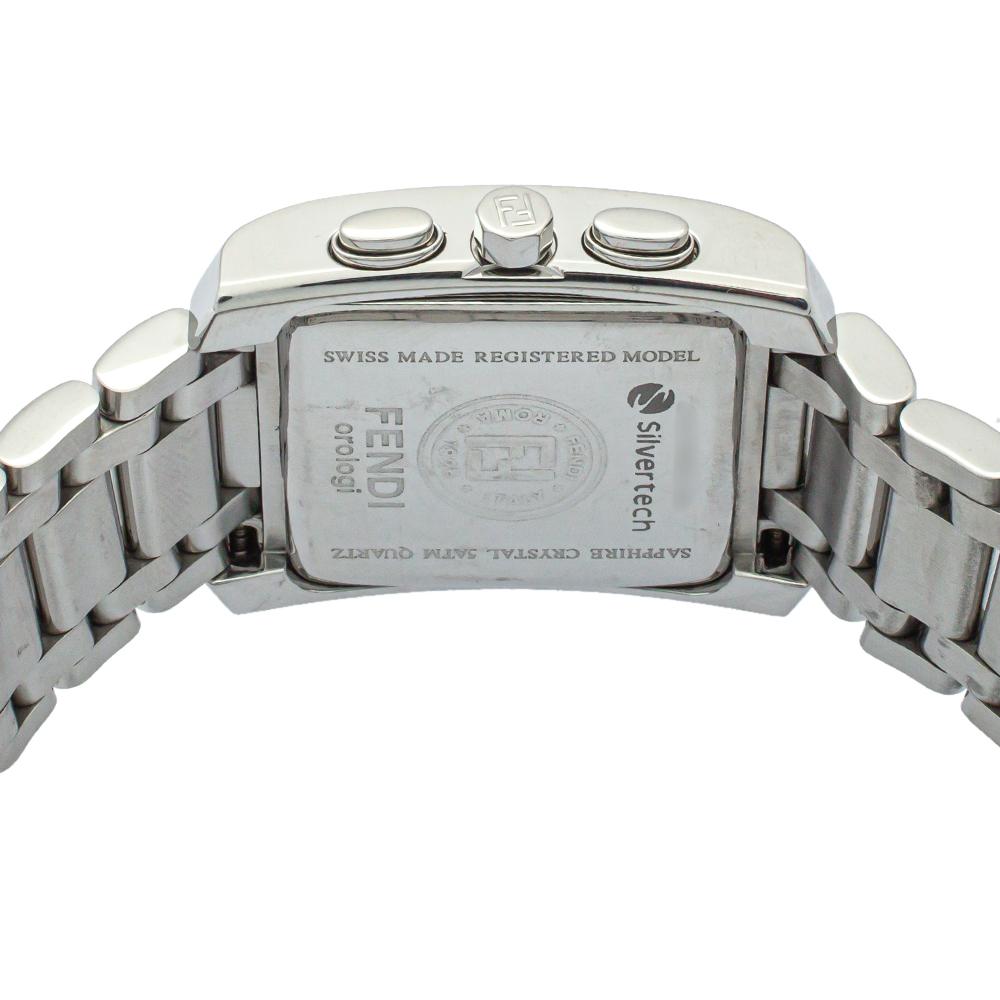 Fendi Black Stainless Steel Chronograph Orologi 7500G Women's Wristwatch 32mm 1