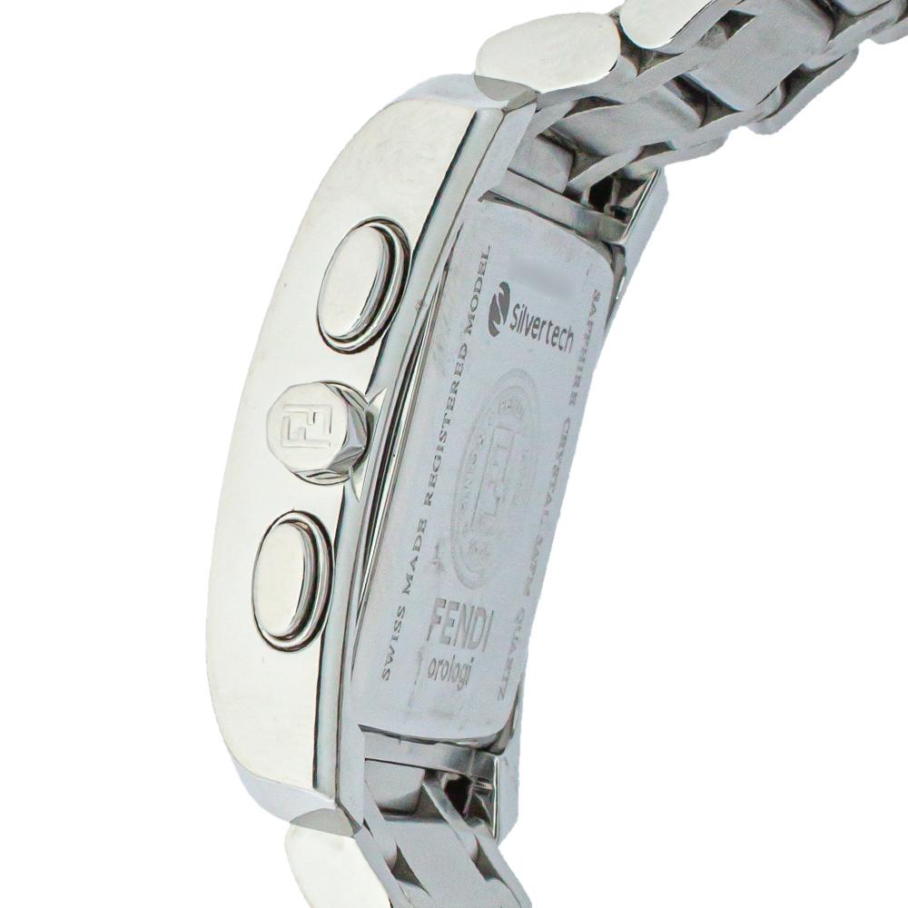 Fendi Black Stainless Steel Chronograph Orologi 7500G Women's Wristwatch 32mm 2