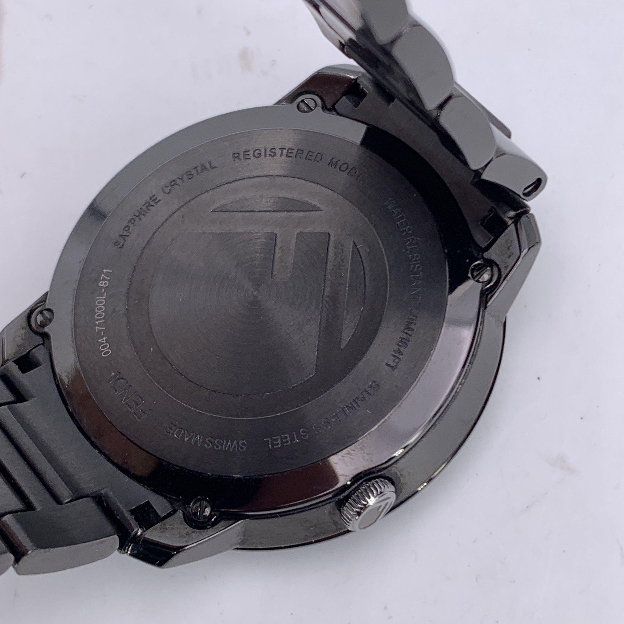 Fendi Black Stainless Steel Run Away 71000L Quartz Watch For Sale 1