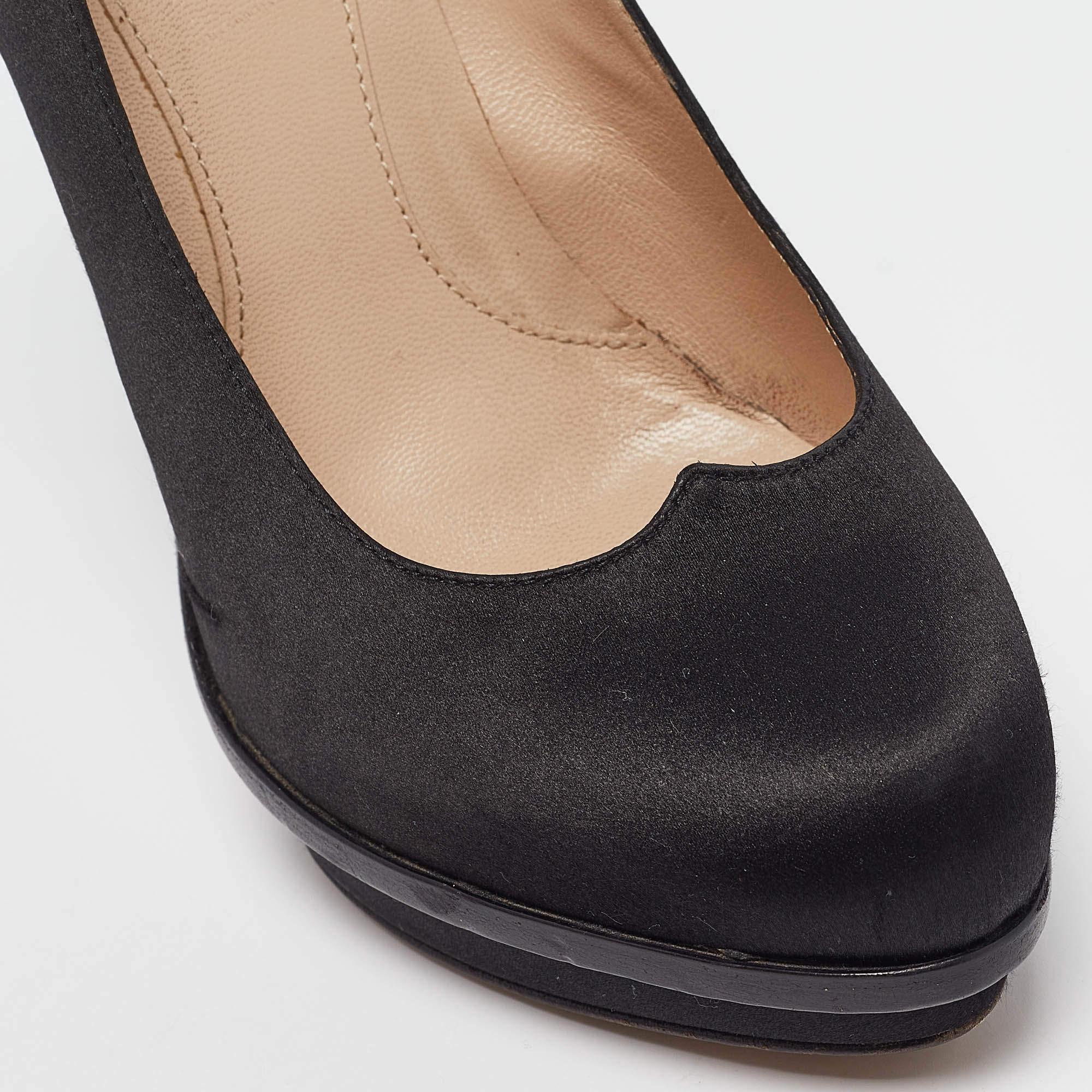 Fendi Black Suede Block Heel Pumps Size 37 en venta 2